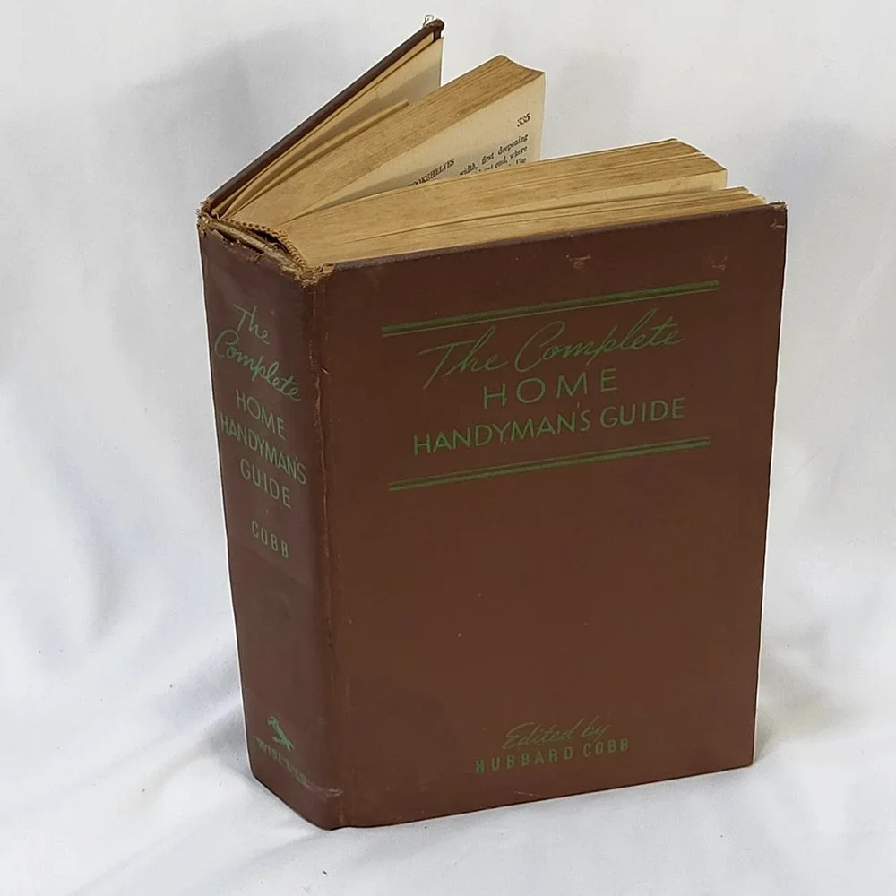 1948 The Complete Home Handyman's Guide Hubbard Cobb Vintage Hardcover Book DIY